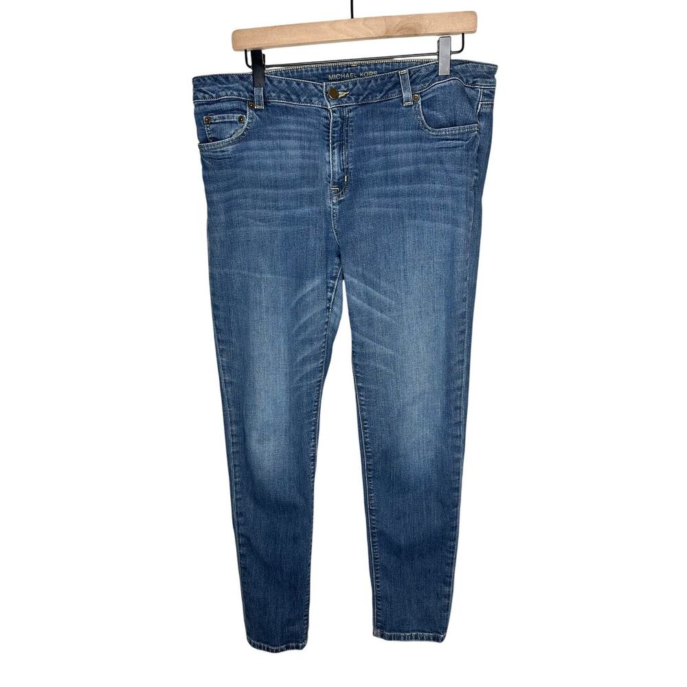 Michael Kors Skinny Jeans Womens 16 Plus Medium Wash Blue Mid Rise Stretch